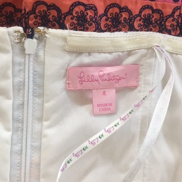 Lilly Pulitzer Strapless Embroidered Shift Dress - Picture 4 of 4